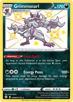 Grimmsnarl Shining Fates Shiny Vault card