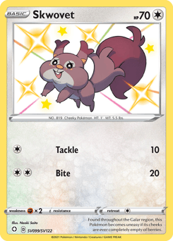 Skwovet Shining Fates Shiny Vault card