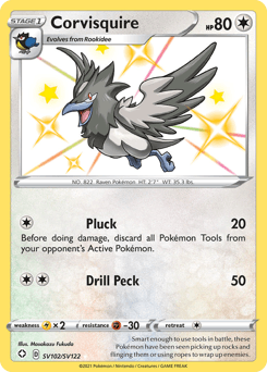 Corvisquire Shining Fates Shiny Vault card