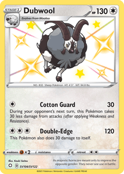Dubwool Shining Fates Shiny Vault card