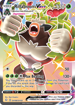 Rillaboom VMAX Shining Fates Shiny Vault card