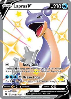 Lapras V Shining Fates Shiny Vault card