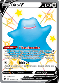 Ditto V Shining Fates Shiny Vault card