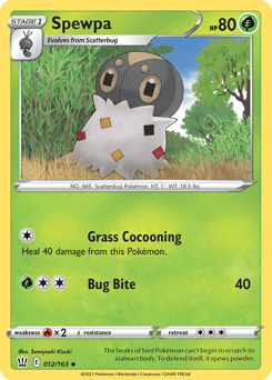 Spewpa Battle Styles card