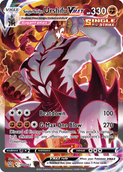 Single Strike Urshifu VMAX Battle Styles card