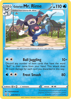 Galarian Mr. Rime Battle Styles card