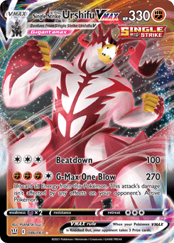 Single Strike Urshifu VMAX Battle Styles card