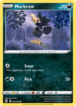 2021 Battle Styles Murkrow #93