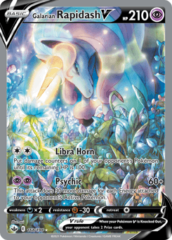 Galarian Rapidash V Chilling Reign card