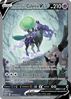 2021 Chilling Reign Shadow Rider Calyrex V #172