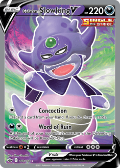 Galarian Slowking V Chilling Reign card