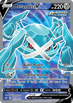 2021 Chilling Reign Metagross V #181