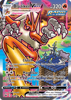 Blaziken VMAX Chilling Reign card