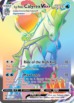 Ice Rider Calyrex VMAX Chilling Reign card