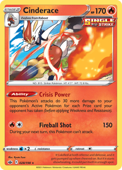 Cinderace Chilling Reign card