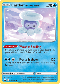2021 Chilling Reign Castform Snowy Form #34