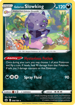 2021 Chilling Reign Galarian Slowking #98