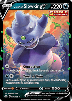 Galarian Slowking V Chilling Reign card