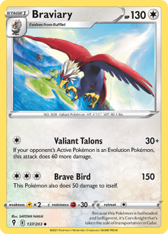 2021 Evolving Skies Braviary #137
