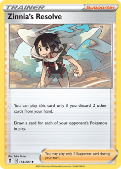 Zinnia's Resolve Evolving Skies card
