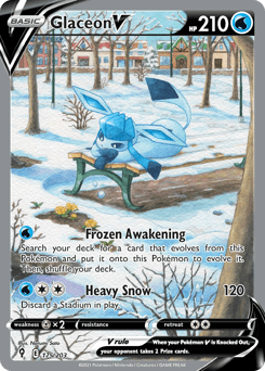 Glaceon V Evolving Skies card