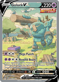 2021 Evolving Skies Golurk V #182