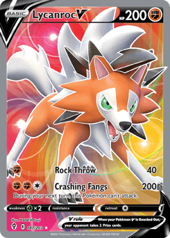 Lycanroc V Evolving Skies card