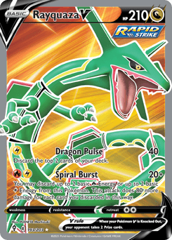 Rayquaza V Evolving Skies card