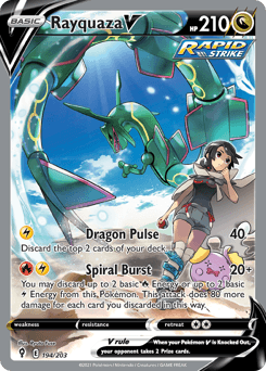 Rayquaza V Evolving Skies card
