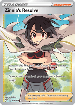 Zinnia's Resolve Evolving Skies card