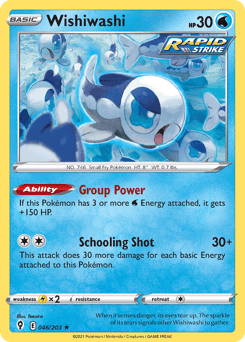 Wishiwashi Evolving Skies card