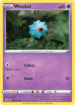 Woobat Evolving Skies card