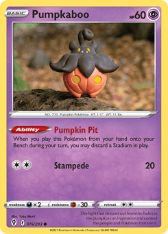 Pumpkaboo Evolving Skies card
