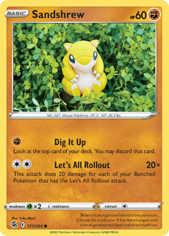 2021 Fusion Strike Sandshrew #131