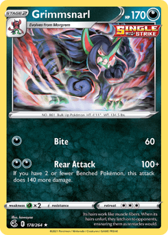 2021 Fusion Strike Grimmsnarl #178