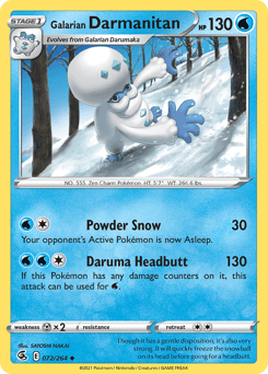 Galarian Darmanitan Fusion Strike card