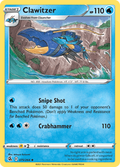 Clawitzer Fusion Strike card