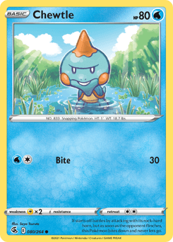 Chewtle Fusion Strike card