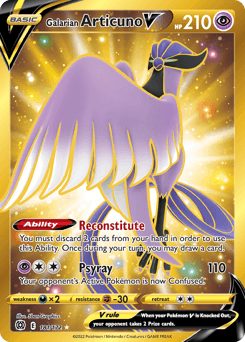 Galarian Articuno V Brilliant Stars card