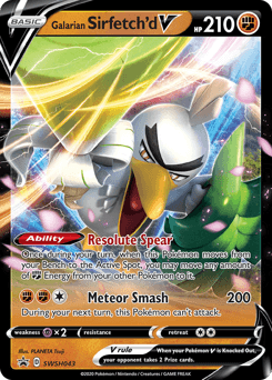 2019 SWSH Black Star Promos Galarian Sirfetch'd V #SWSH043