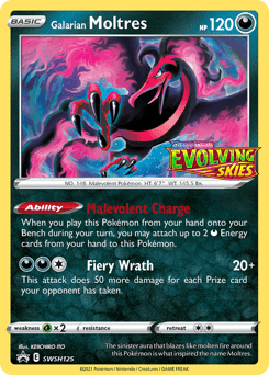 Galarian Moltres SWSH Black Star Promos card