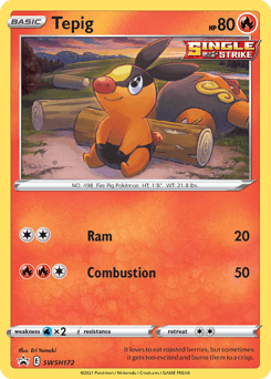 Tepig SWSH Black Star Promos card