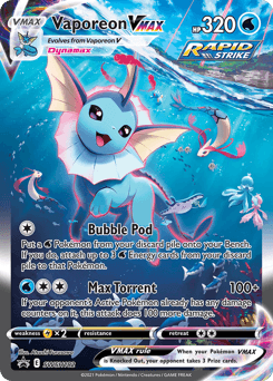 2019 SWSH Black Star Promos Vaporeon VMAX #SWSH182