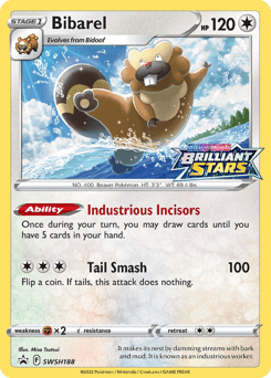 Bibarel SWSH Black Star Promos card