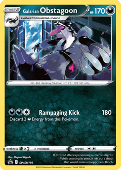 Galarian Obstagoon SWSH Black Star Promos card