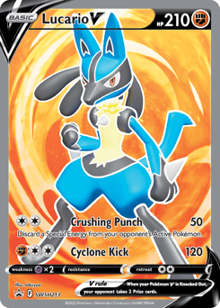 Lucario V SWSH Black Star Promos card