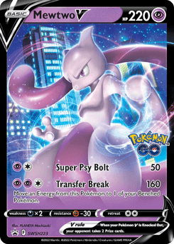 Mewtwo V SWSH Black Star Promos card