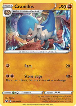 Cranidos SWSH Black Star Promos card