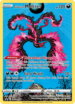 Galarian Moltres SWSH Black Star Promos card