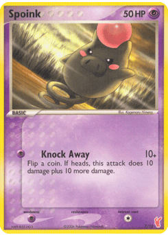 Spoink EX Trainer Kit 2 Plusle card